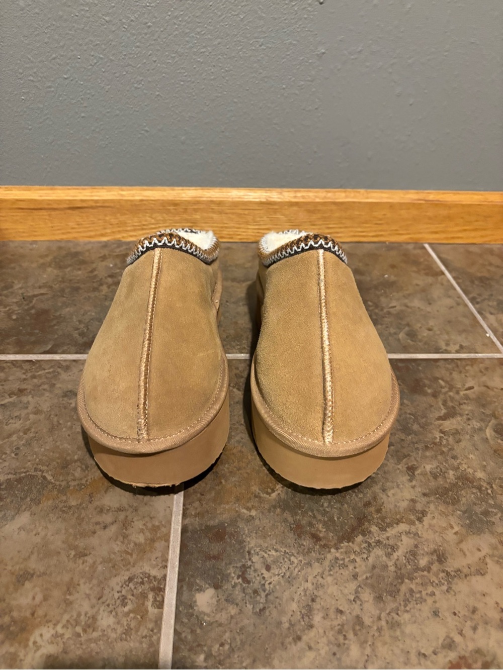 Serra Tan Suede Slip-On Cozy Mules